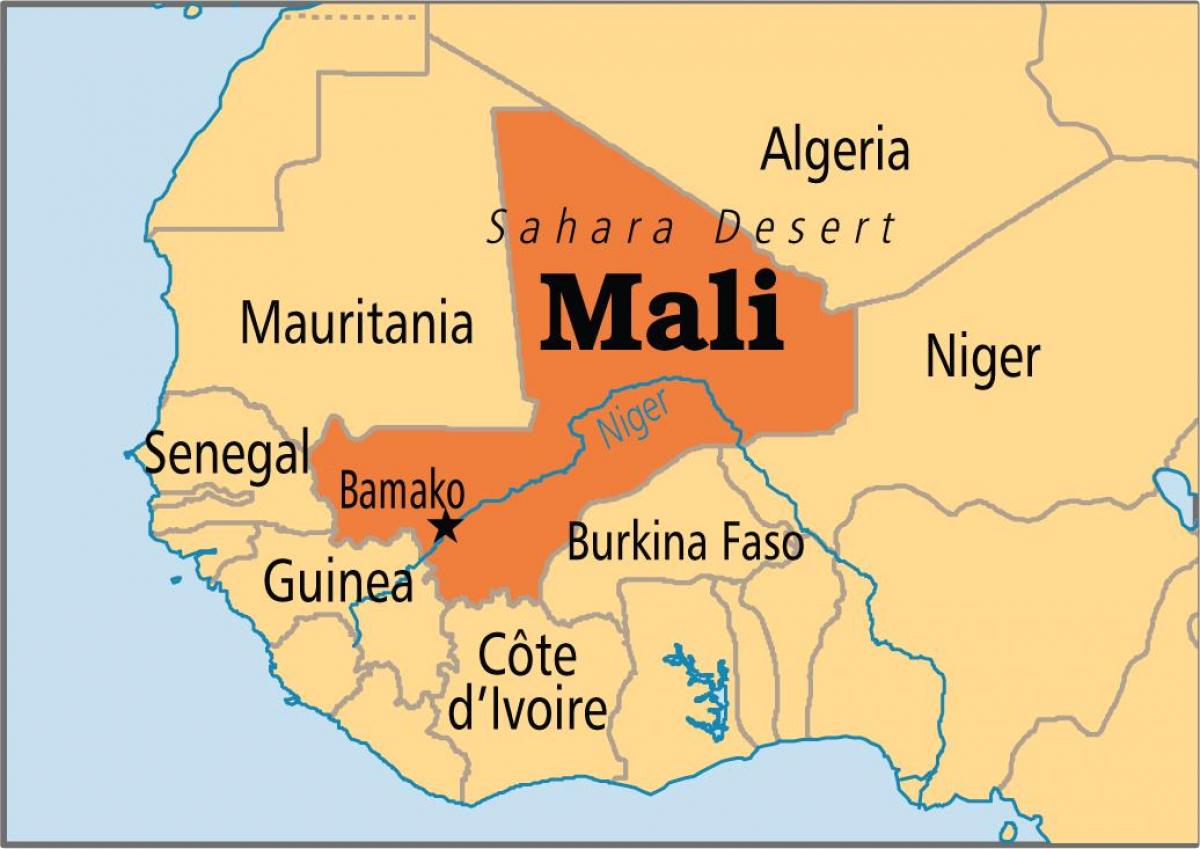 Žemėlapis bamako, Malis