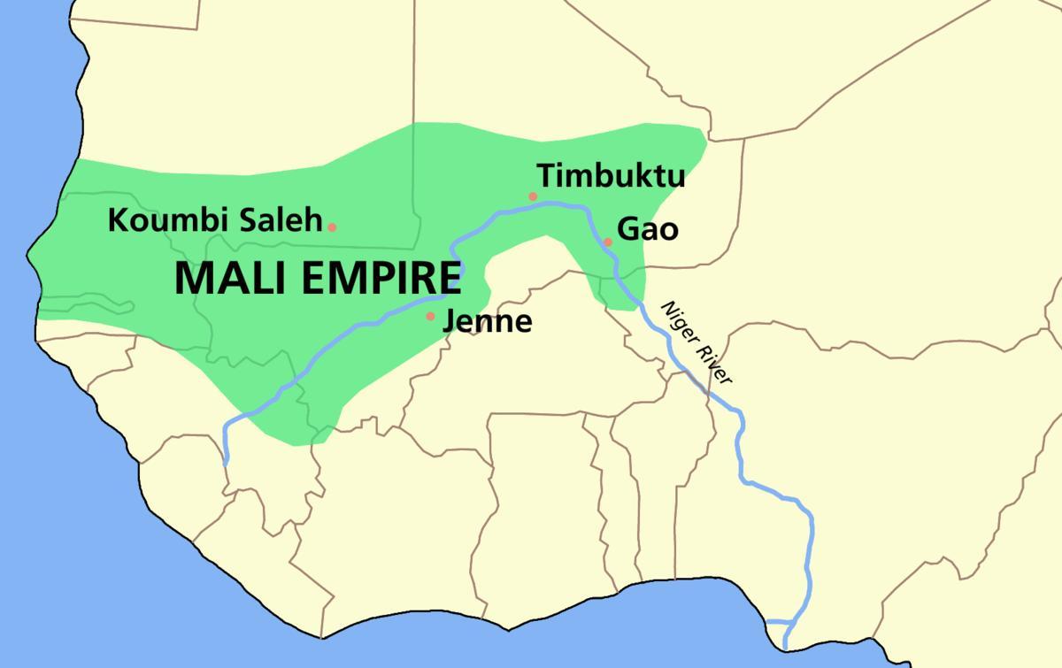 Žemėlapis senovės Malyje