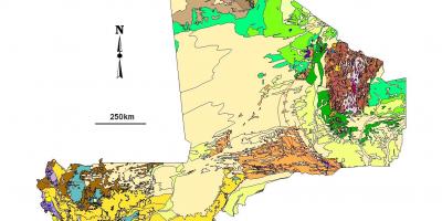 Žemėlapis Malio aukso kasyklas